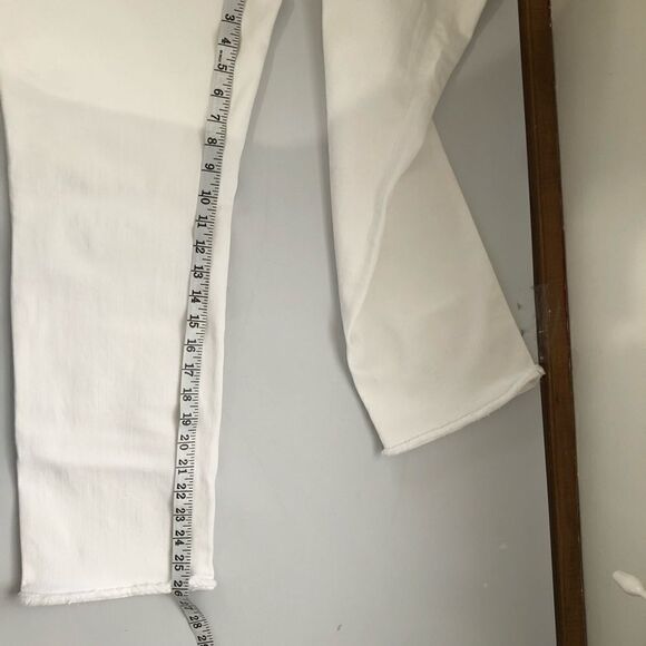 DL1961 Mara Straight Mid-Rise Instasculpt Ankle Jeans White Size 14/32 - Picture 14 of 15